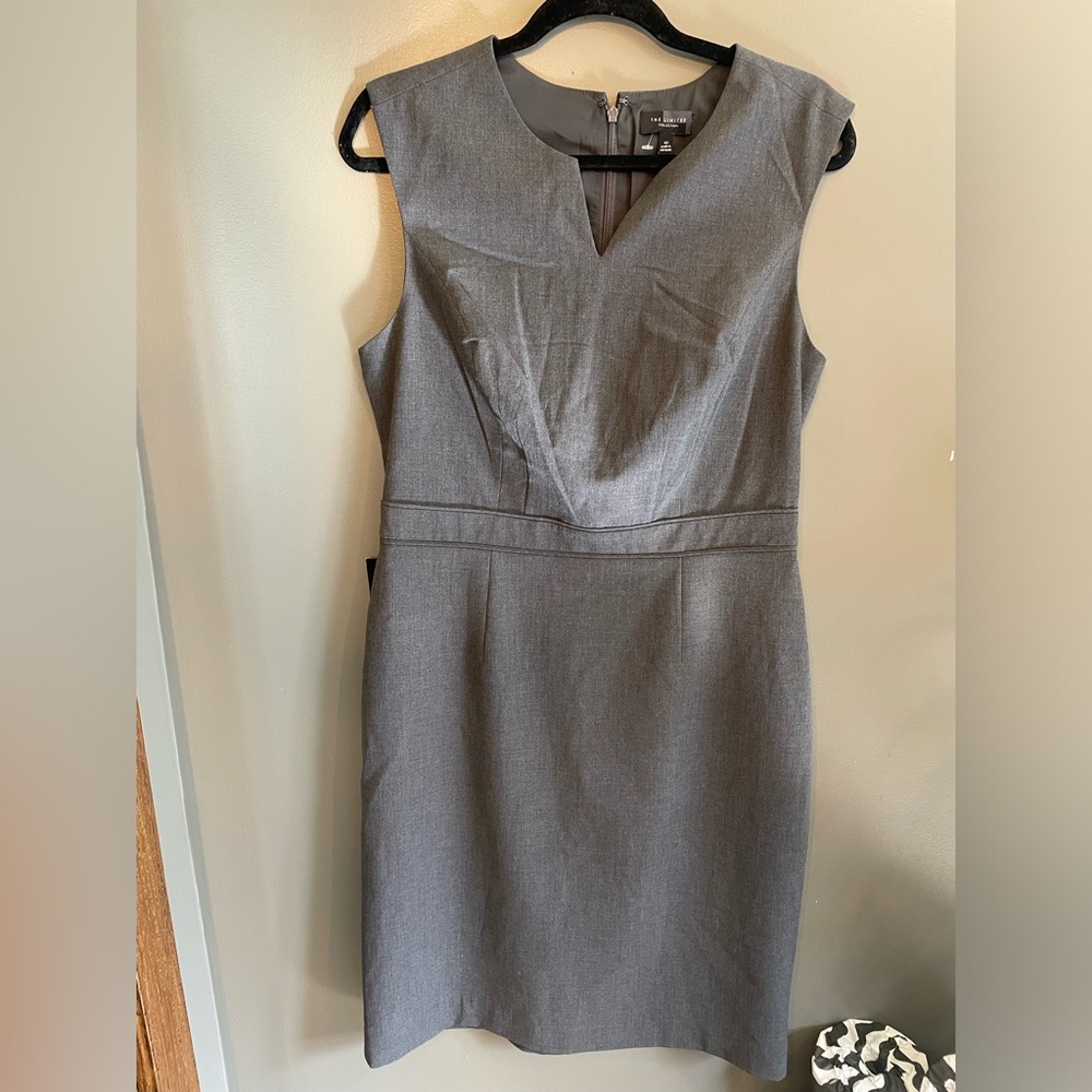 The Limited dark grey knee length sleeveless dress size 10 NWT